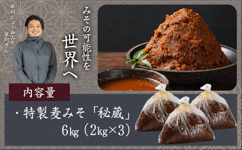 職人がこだわりぬいた～特製麦みそ「秘蔵」6kg_13-F201