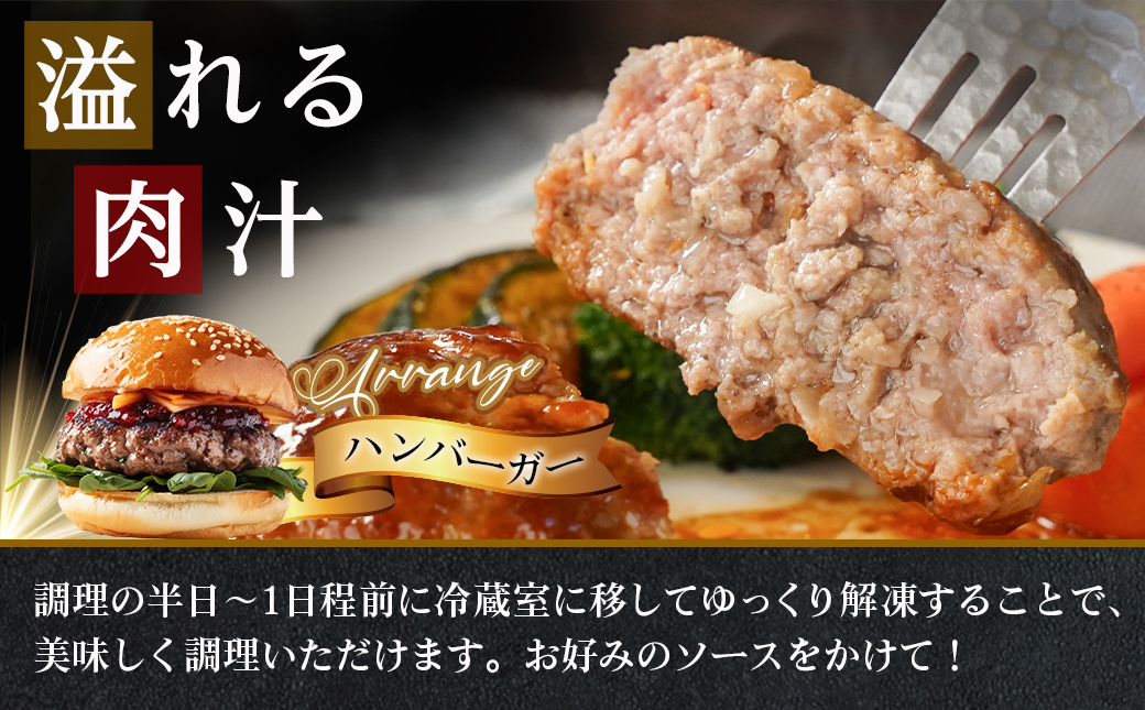 宮崎牛・宮崎ブランドポークの合挽き手作りハンバーグ20個_18-I501