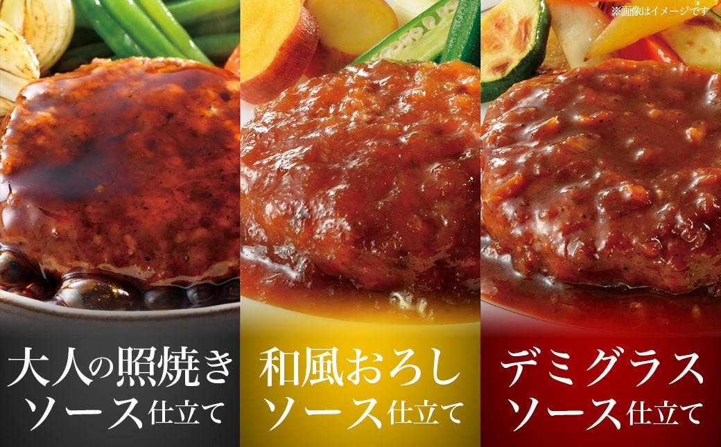 【父の日】霧島黒豚 3種の煮込みハンバーグギフト (デミグラスソース仕立て・和風おろしソース仕立て・大人の照焼きソース仕立て)≪6月18日～21日お届け≫_AA-2804-FG