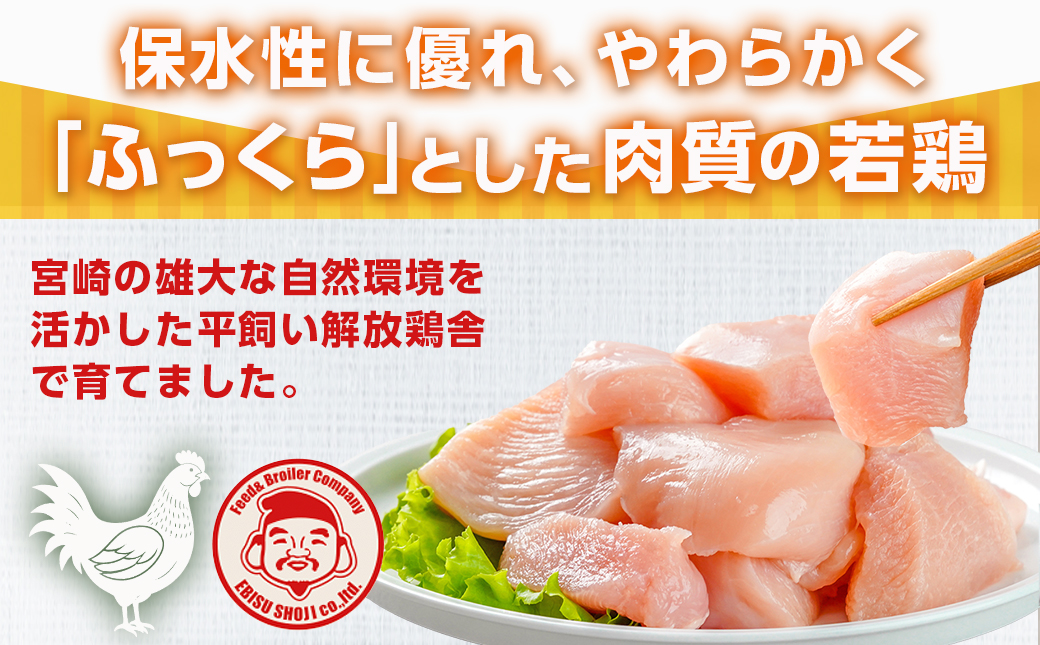 宮崎県産若鶏 むね肉切り身(3kg)_AA-G307