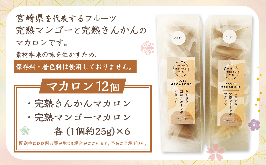 みやざき完熟フルーツのマカロンセット(金柑&マンゴー)_AA-J703