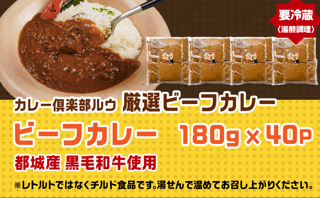 カレー倶楽部ルウ☆厳選ビーフカレー40食セット_AD-2705
