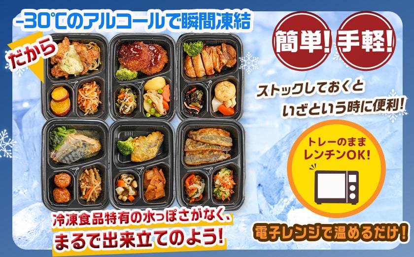 老舗仕出し屋の弁当おかず6食セット～肉魚mix1～_MJ-F708