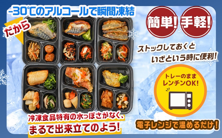 老舗仕出し屋の弁当おかず6食セット～魚～_MJ-F710