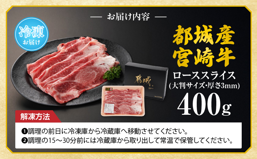 宮崎牛ローススライス400g≪大判サイズ≫_MJ-N304