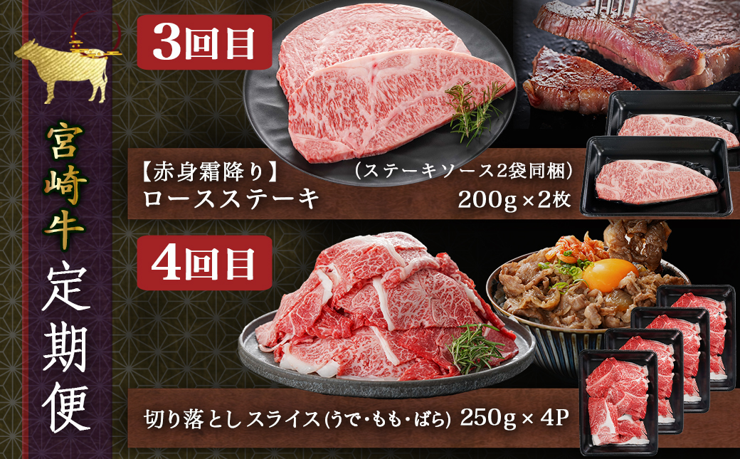 コクと旨味の宮崎牛定期便 L(隔月5回)_T110-5-6501