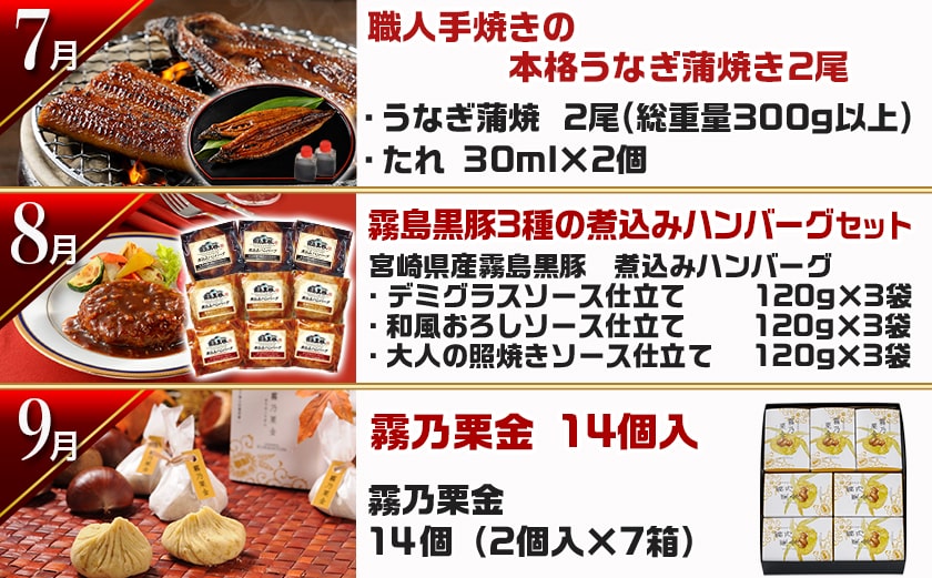 【セレクト定期便】第2弾☆都城市ご当地グルメ定期便(12ヶ月)≪2026年お届け≫_T175-MY01