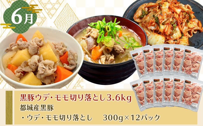 【セレクト定期便】総重量12.8kg!豚ざんまい定期便(3ヶ月)2月・4月・6月お届け≪2026年お届け≫_T53-MY01