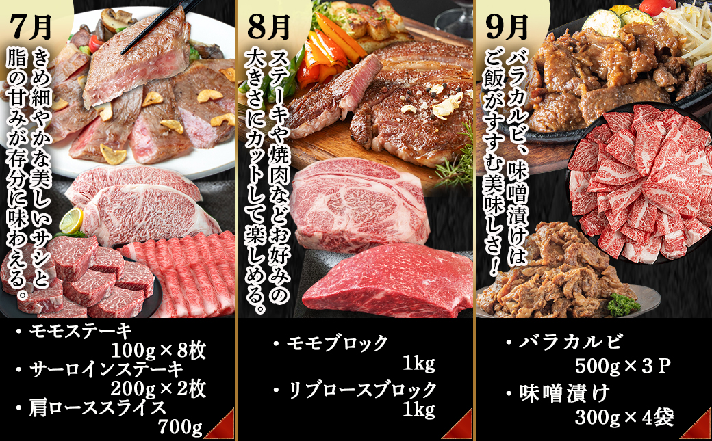 宮崎牛定期便(12回お届け) Hコース_TAI12-2501