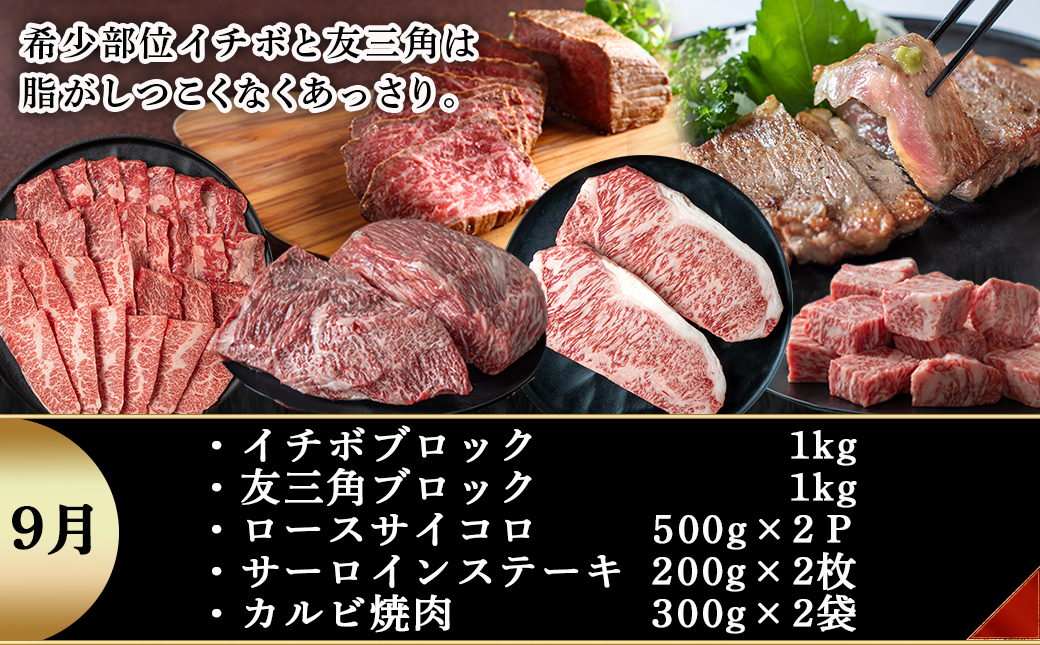 宮崎牛定期便(5回お届け) Gコース_TAJ5-2501