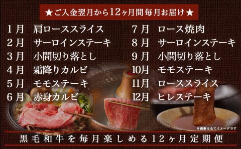 黒毛和牛の本気!食べ尽くし12ヶ月定期便_TAC12-4201