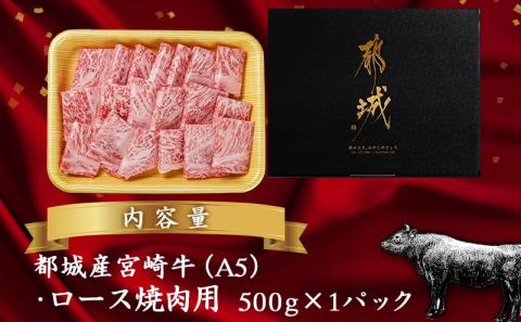 宮崎牛(A5)ロース焼肉用500g_AD-0114_【肉 牛肉 焼き肉 焼肉 人気 おすすめ 国産 宮崎県産】
