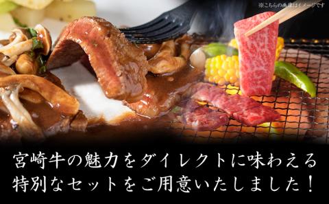 A5 宮崎牛 ヒレステーキ&サーロイン焼肉用_AF-0109_【肉 牛肉 焼き肉 焼肉 ステーキ 人気 おすすめ 国産 宮崎県産】