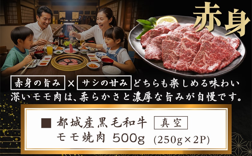 黒毛和牛モモ焼肉用500g_14-3302_【肉 牛肉 焼き肉 焼肉 人気 おすすめ 国産 宮崎県産】