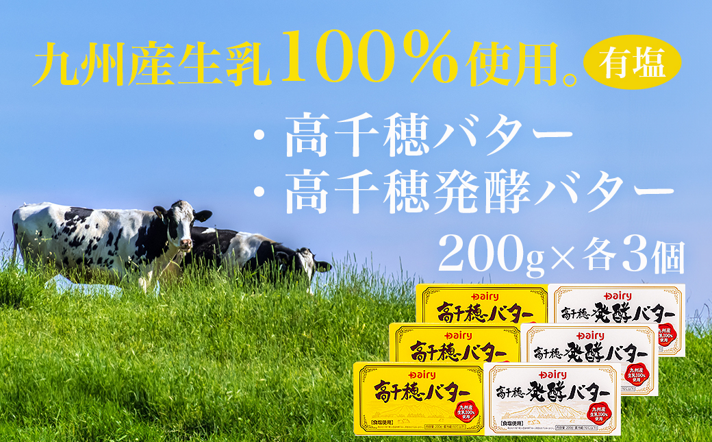 高千穂バター&発酵バター各3個セット_16-2302