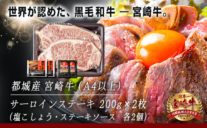 宮崎牛サーロインステーキ200g×2_18-2501