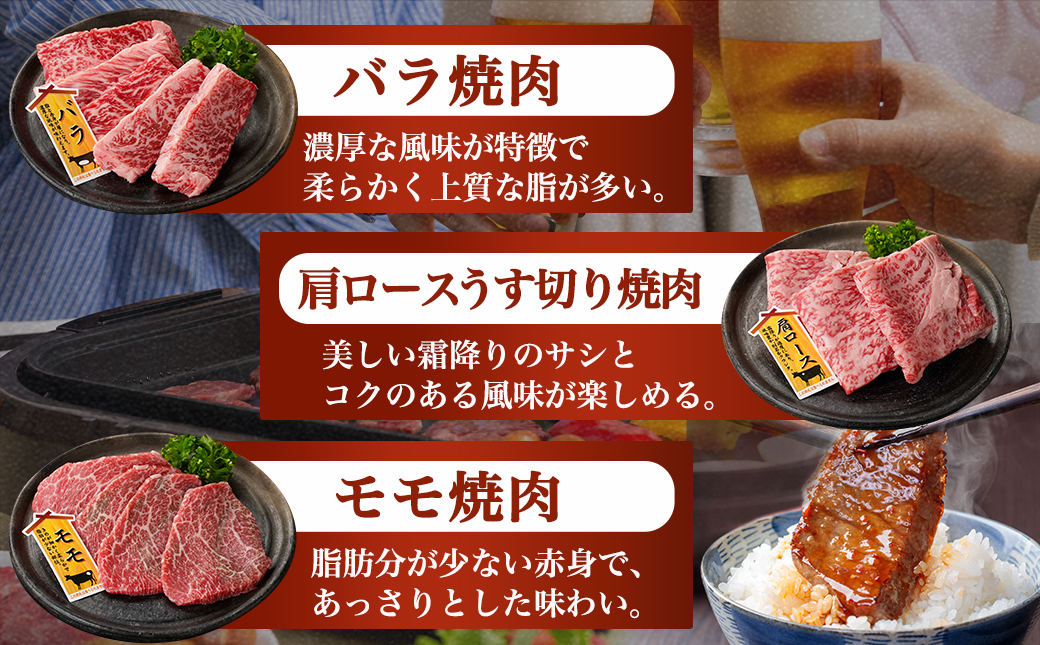 宮崎牛バラエティ焼肉セット1kg_22-8906_【肉 牛肉 焼き肉 焼肉 人気 おすすめ 国産 宮崎県産】
