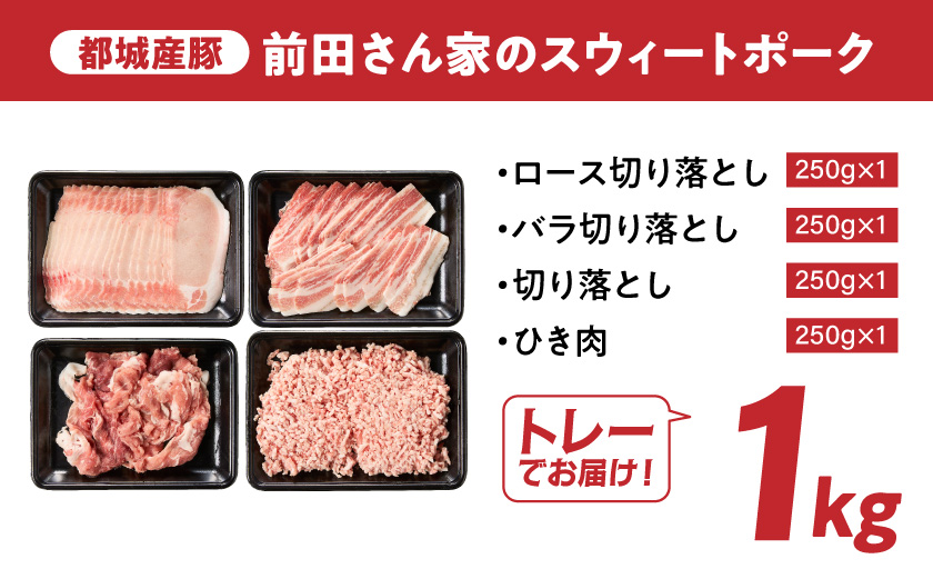 「前田さん家のスウィートポーク」肉肉肉1kgセット≪みやこんじょ快速便≫_AA-89-002-1kg-R