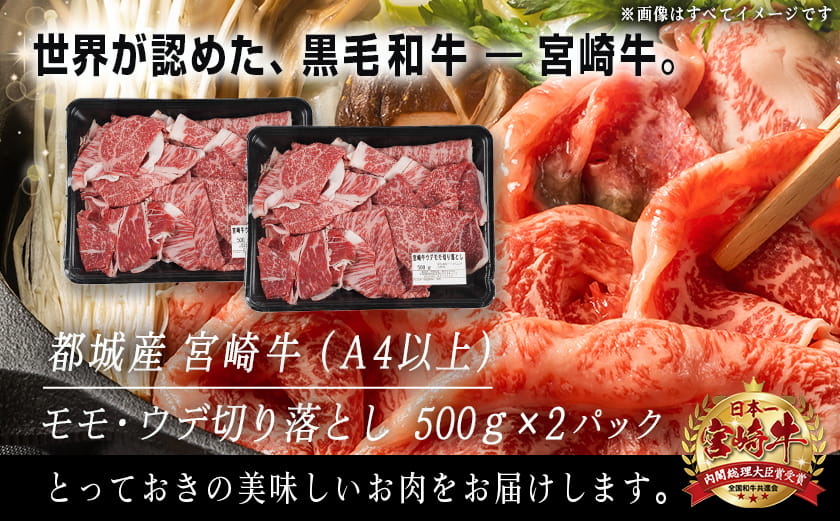 宮崎牛モモ・ウデ切り落とし1kg_AC-2520_【肉 牛肉 切り落とし 焼き肉 焼肉 スライス すき焼き しゃぶしゃぶ 人気 おすすめ 国産】
