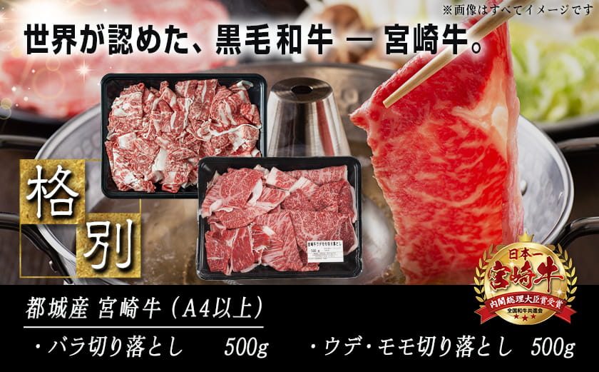 宮崎牛切り落とし食べ比べ1kg_AC-2521