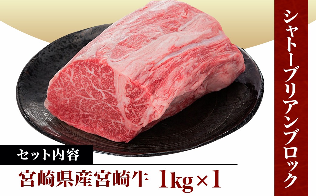 宮崎牛シャトーブリアンブロック1kg_AJ-8901