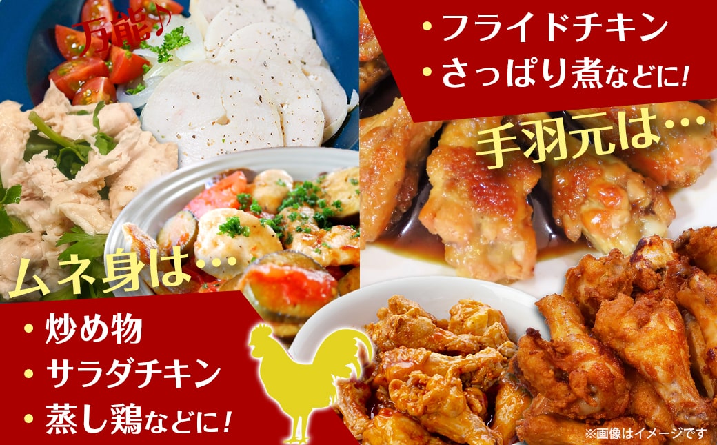 日向鶏モモ・ムネ・手羽元1.8kgセット(300g×6)_MJ-5408