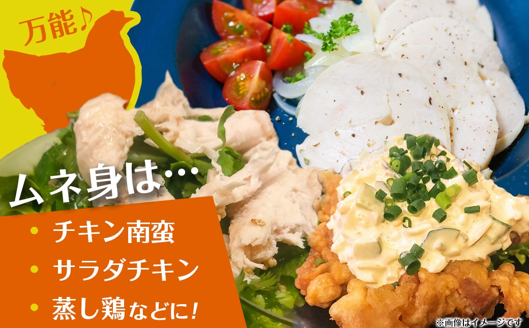 一口大にカット済!宮崎県産若鶏モモ身とムネ身2.4kgセット(300g×8)_MJ-5409