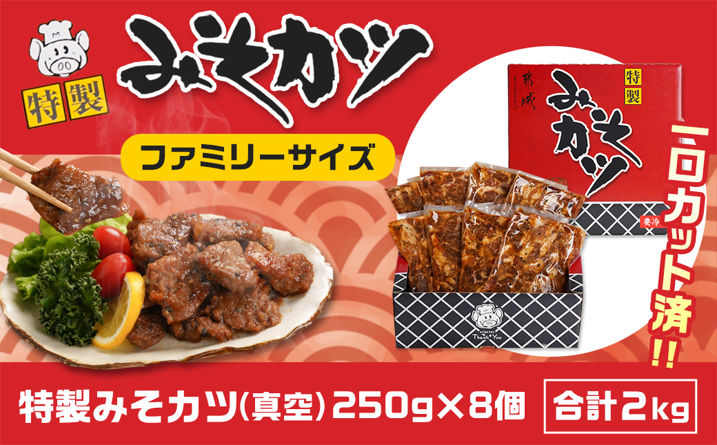 特製みそカツ!ファミリーサイズ≪一口大カット済≫250g×8個(真空)_MJ-B902