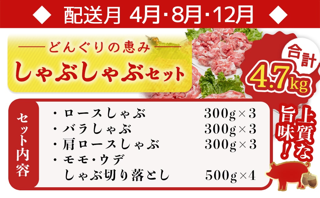 「どんぐりの恵み豚」お肉満載定期便(10ヶ月)_T120(10)-1102