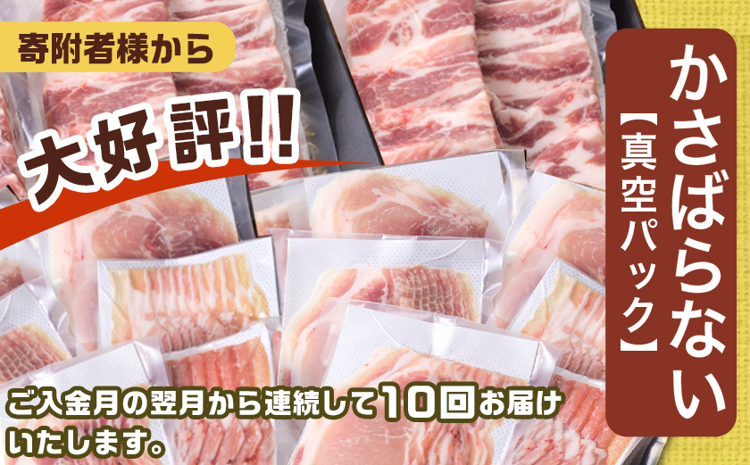 全部真空パック!10回お届け☆都城産豚「ゆずポーク」とゆず加工品の定期便_TAA10-1403