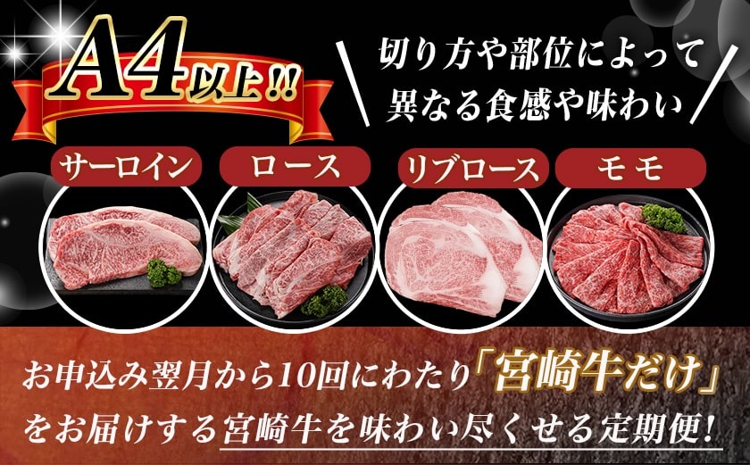 まるゆうの宮崎牛定期便 (10回)_T227-10-N401