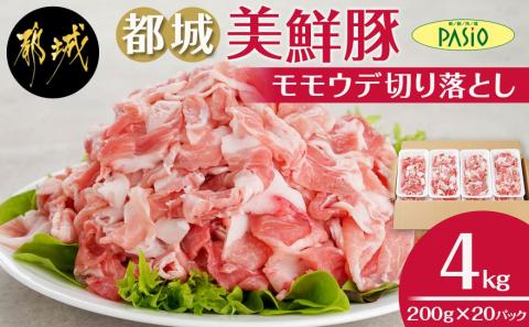 都城美鮮豚切り落とし4kgセット(200g×20パック)_MJ-5402