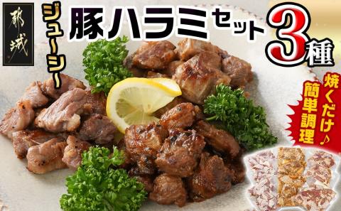 ジューシー豚ハラミ3種セット≪塩胡椒・味噌・にんにく醤油≫_11-9202