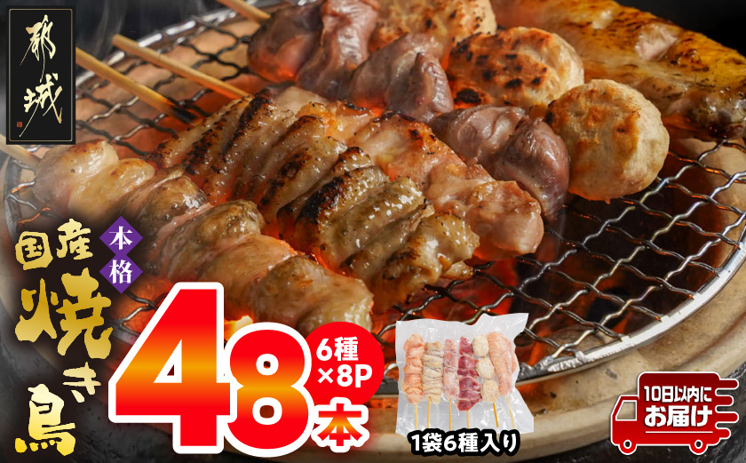 職人串打ちの本格焼き鳥48本!!≪みやこんじょ特急便≫_12-3307-Q
