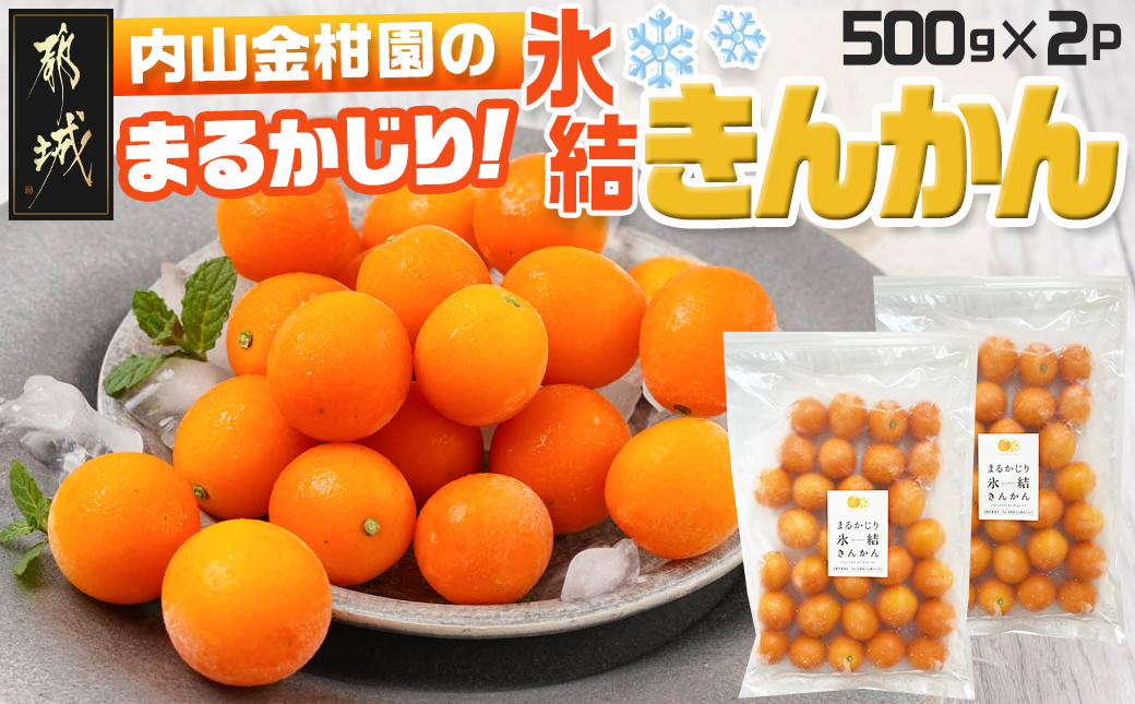 【徳用】内山金柑園のまるかじり氷結きんかん1kg(500g×2P)_12-J702