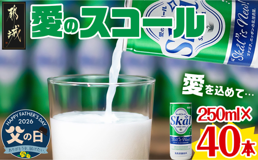 【父の日】『愛』を込めて・・・愛のスコール250ml×40本(2ケース)≪6月18日～21日お届け≫_13-2305-FG