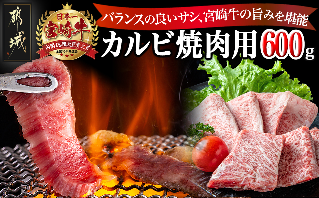 宮崎牛カルビ焼肉用600g_16-2501_【肉 牛肉 焼き肉 焼肉 人気 おすすめ 国産 宮崎県産】