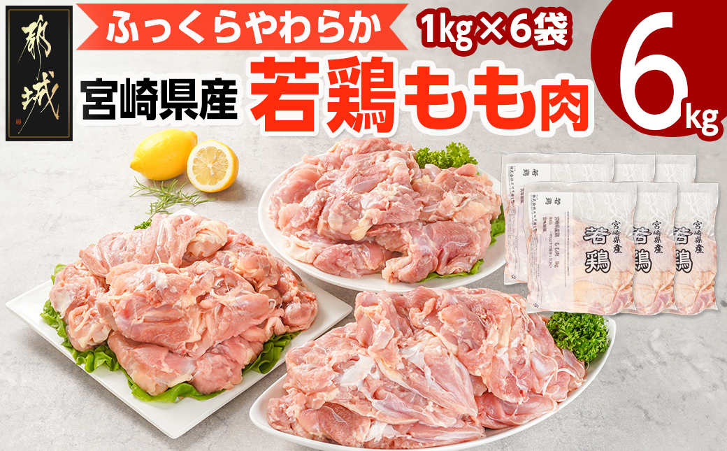 宮崎県産若鶏 もも肉(6kg)_16-G301