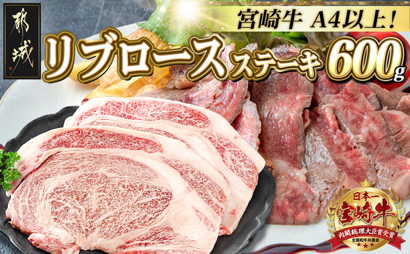 宮崎牛リブロースステーキ300g×2枚_17-2502