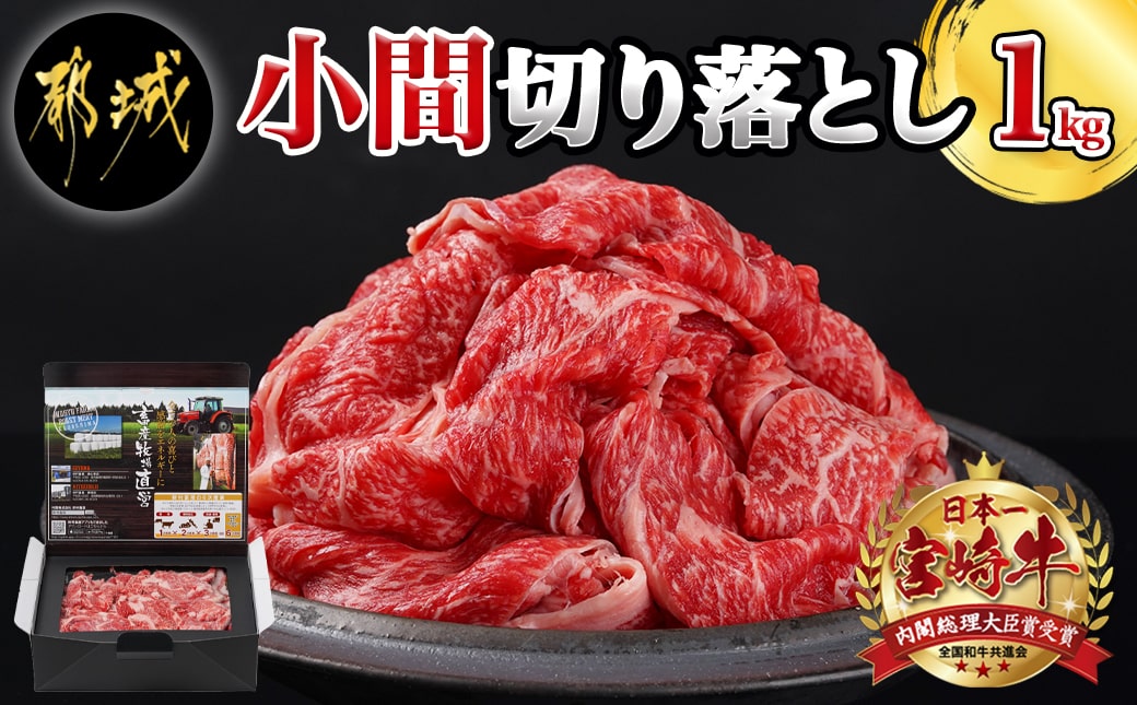宮崎牛こま切り落とし1kg_18-4207_【肉 牛肉 切り落とし 焼き肉 焼肉 スライス すき焼き しゃぶしゃぶ 人気 おすすめ 国産】