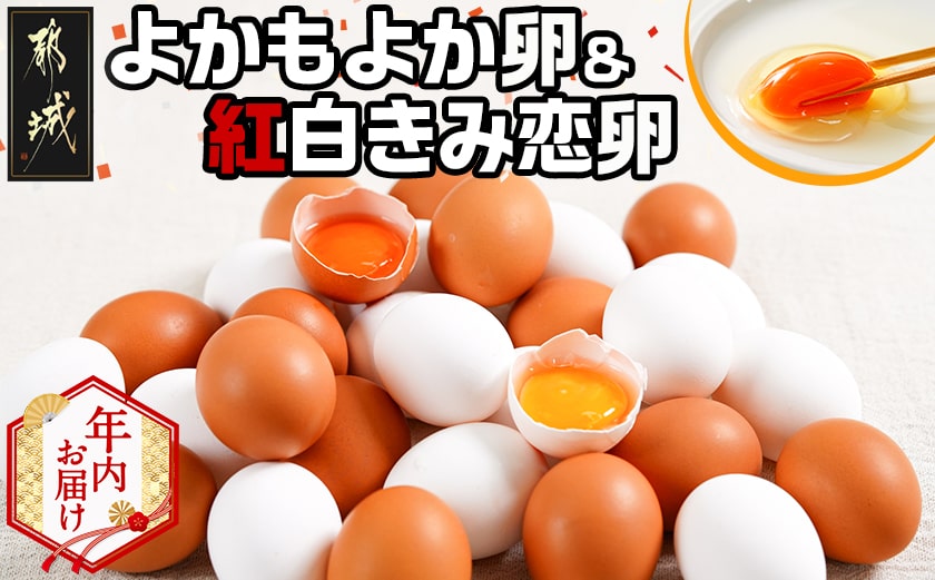 【年内お届け】よかもよか卵&紅白きみ恋卵≪2025年12月15日～31日お届け≫_AA-2914-HNY