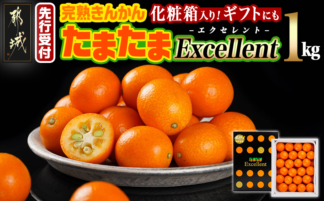 《先行受付!》 完熟きんかん「たまたま Excellent」1kg (化粧箱入)_AC-0113