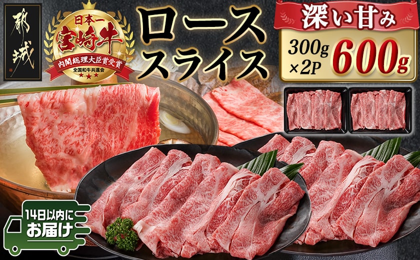 宮崎牛ローススライス(300g×2P)≪みやこんじょ快速便≫_AC-N404-R