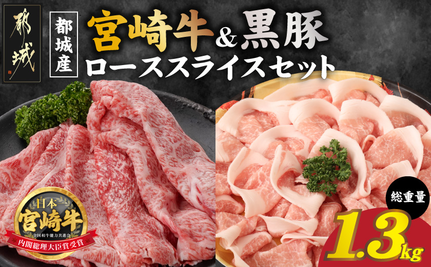 宮崎牛&黒豚ローススライスセット_AC-N409