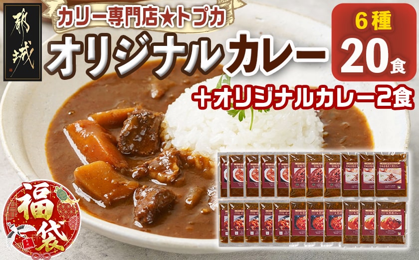 【福袋★2026】カリー専門店☆トプカのオリジナルカレー6種20食セット+2食_AE-J901-F2026