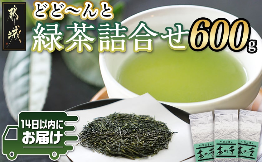 どどーんと緑茶詰合せセット 600g(200g×3袋)≪みやこんじょ快速便≫_LE-C301-R