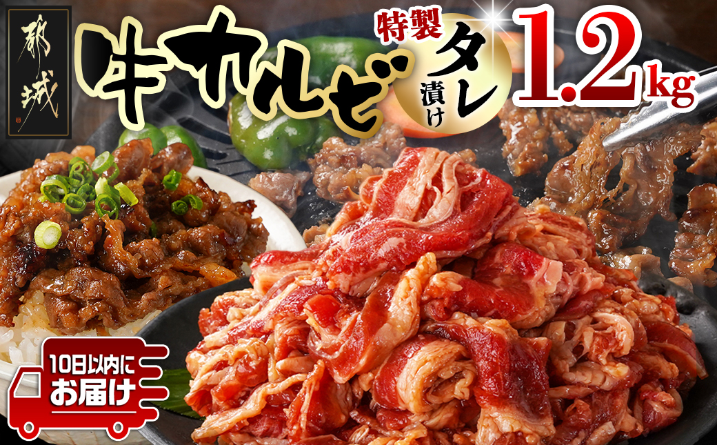 牛カルビ タレ漬け1.2kg≪みやこんじょ特急便≫_LG-3325-Q_【肉 牛肉 焼き肉 焼肉 人気 おすすめ】