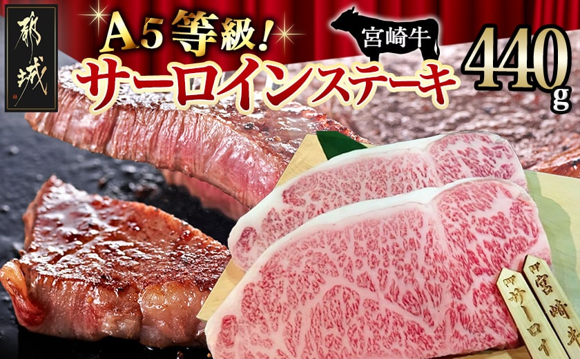 宮崎牛(A5)サーロインステーキ220g×2枚_MA-7701