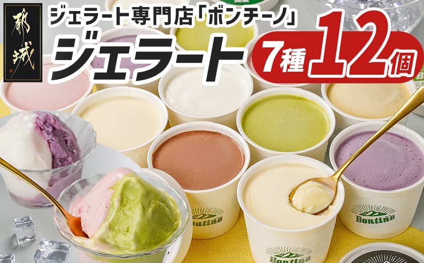 ジェラート専門店「ボンチーノ」7種12個セット_MJ-1565