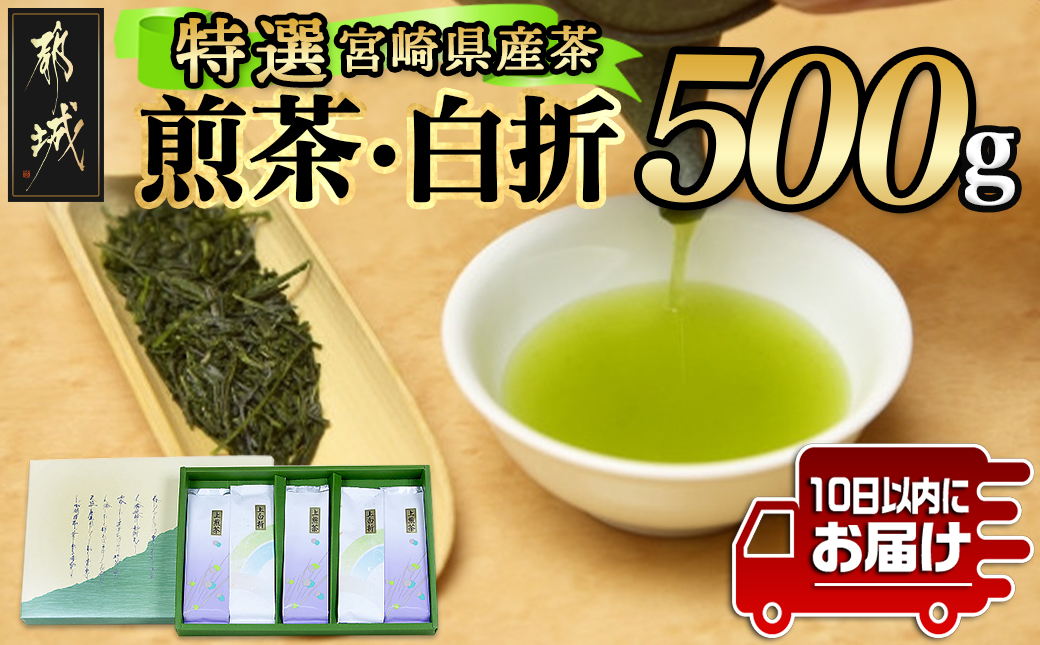 ≪特選茶≫煎茶・白折味くらべセット≪みやこんじょ特急便≫_MJ-4804-Q